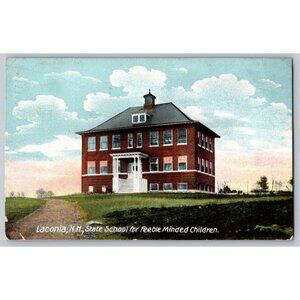 Postcard  Posted 1908  Laconia NH State School Feeble Minded Children #815
